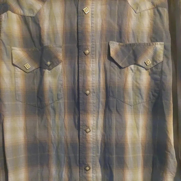 Cody James Western Wear pearl Snap Plaid Button Down Shirt Medium - Picture 2 of 3